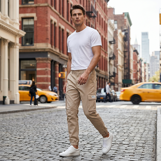 🔥 Pro-Favorite Men's Drawstring Cargo Jogger Pants – Polyester – Breathable 🎯