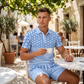 🔥 Pro-Favorite Men's Casual Short Sleeve Top & Shorts Set – Polyester – Breathable ☀️