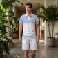 🔥 Pro-Favorite Men's Casual Short Sleeve Top & Shorts Set – Polyester – Breathable ☀️