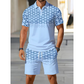 🔥 Pro-Favorite Men's Casual Short Sleeve Top & Shorts Set – Polyester – Breathable ☀️