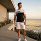 🔥 Pro-Favorite Men's Casual Short Sleeve T-Shirt & Drawstring Shorts Set – Polyester – Breathable ☀️