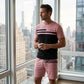 🔥 Pro-Favorite Men's Casual Short Sleeve T-Shirt & Drawstring Shorts Set – Polyester – Breathable ☀️