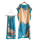 🔥Women's Printed Shawl & Maxi Dress Set – Polyester – Ethnic-Inspired Print & Versatile 2-in-1 Design for Casual & Formal Wear 🌸