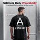 🔥 Pro-Favorite Men's Short-Sleeved T-Shirt with Back Lettering Print – Premium Blend – Breathable 🎯