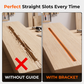 Aluminum Alloy Wood Router Slotting Bracket Guide Tool