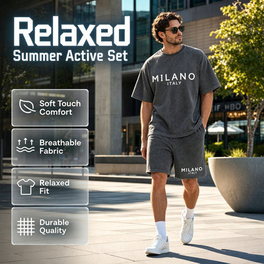 🔥 Pro-Favorite Men's Casual T-Shirt and Shorts Set – Cotton Blend – Breathable ☀️