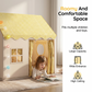 🏰 50% OFF! ✨ Children's Indoor Play Tent Castle – Cozy Gingham Playhouse with Fairy Lights, Sturdy Anti-Collapse Metal Frame & Breathable Mesh Windows – Extra-Spacious 47.2"×41.3"×50.4" Walk-In Design for Reading Nook & Pretend Play 🧸