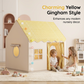 🏰 50% OFF! ✨ Children's Indoor Play Tent Castle – Cozy Gingham Playhouse with Fairy Lights, Sturdy Anti-Collapse Metal Frame & Breathable Mesh Windows – Extra-Spacious 47.2"×41.3"×50.4" Walk-In Design for Reading Nook & Pretend Play 🧸