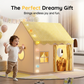 🏰 50% OFF! ✨ Children's Indoor Play Tent Castle – Cozy Gingham Playhouse with Fairy Lights, Sturdy Anti-Collapse Metal Frame & Breathable Mesh Windows – Extra-Spacious 47.2"×41.3"×50.4" Walk-In Design for Reading Nook & Pretend Play 🧸