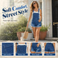 🎉 LIMITED TIME 50% OFF! 👖 Women's Casual Denim Short Overalls – Relaxed Fit Pocket Style 💙