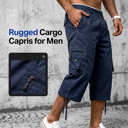 🔥 Pro-Favorite Men's Multi-Pocket Capri Pants – Premium Blend – Breathable 🎯