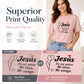 🎉 LIMITED TIME 50% OFF! 👕 Faith Letter Print Tee – Soft Daily Inspiration 🙏