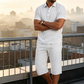 🔥 Pro-Favorite Men's Summer Shirt & Crop Pants Set – Polyester – Breathable ☀️