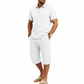 🔥 Pro-Favorite Men's Summer Shirt & Crop Pants Set – Polyester – Breathable ☀️