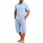🔥 Pro-Favorite Men's Summer Shirt & Crop Pants Set – Polyester – Breathable ☀️