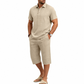 🔥 Pro-Favorite Men's Summer Shirt & Crop Pants Set – Polyester – Breathable ☀️