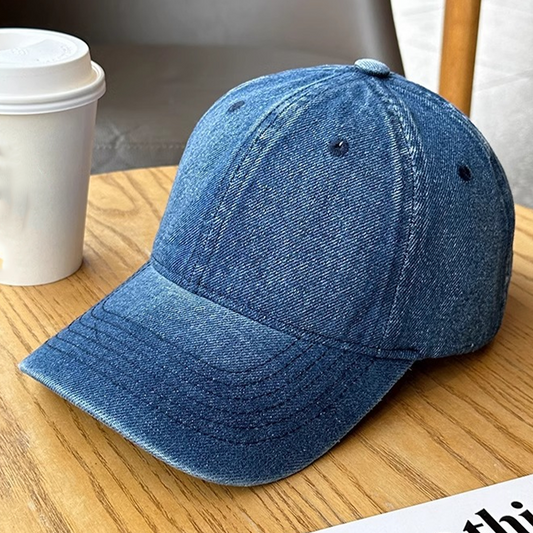 🔥 Pro-Favorite Unisex Washed Denim Baseball Cap – Denim Cotton Blend – Breathable 🧢