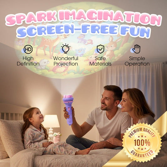 📢 LIMITED TIME 50% OFF! ⏰ Early Education Projector Torch for Kids 🔦 Click, Project & Learn – A Pocket-Sized Nighttime Adventure ✨