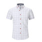 🔥 Pro-Favorite Men's Casual Short Sleeve Plaid Shirt – Cotton-Polyester Blend – Breathable 👕