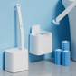 🚽 50% OFF! ✨ Disposable Toilet Brush Set – Auto-Flip Lid, 18 Scented Refill Heads & Integrated Cleaner – Use & Toss, No Messy Hands – Hygienic Bathroom Essential 🧼