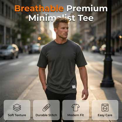 🔥 Pro-Favorite Men's Minimalist Short Sleeve T-Shirt – Cotton Blend – Breathable 👕