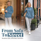 🎉 LIMITED TIME 50% OFF! 👕 Women's Casual Oversized Crewneck Sweatshirt – Cosy, Roomy & Made for Laid-Back Days ✨