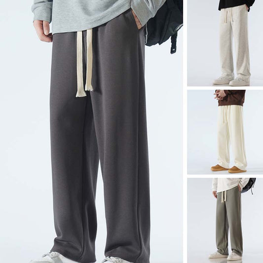 🔥 Pro-Favorite Men's Casual Loose Straight Leg Drawstring Pants – Cotton Blend – Breathable 👖