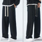 🔥 Pro-Favorite Men's Casual Loose Straight Leg Drawstring Pants – Cotton Blend – Breathable 👖