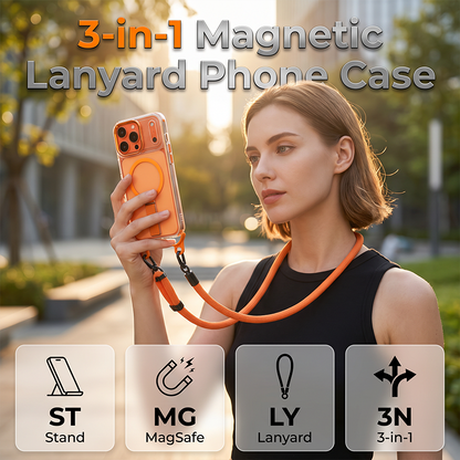 🎉 LIMITED TIME 50% OFF! 📱 Multi-Functional Phone Case with Lanyard Set – Kickstand, Shockproof TPU & Magnetic Compatibility ✨