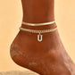 🌸 LIMITED TIME 50% OFF! ✨ Dainty Layered Gold Initial Anklets – Elegant Design, Lightweight & Adjustable – Perfect for Everyday Charm & Gifting 💛