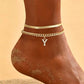 🌸 LIMITED TIME 50% OFF! ✨ Dainty Layered Gold Initial Anklets – Elegant Design, Lightweight & Adjustable – Perfect for Everyday Charm & Gifting 💛
