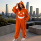 🎉 LIMITED TIME 50% OFF! 🎃 Unisex Halloween Pumpkin Hooded Jumpsuit – Festive Onesie with Built-In Pumpkin Face 🎭