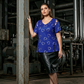 🎉 LIMITED TIME 50% OFF! 👚 Women's Summer V-Neck Printed Top – Strappy Cutout Shoulders & Lace-Up Side Slits ❤️