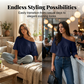 🎉 LIMITED TIME 50% OFF! 👚 Women's Casual Off-Shoulder T-Shirt – Asymmetrical Neckline & Drop-Shoulder Sleeves 🌸