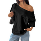 🎉 LIMITED TIME 50% OFF! 👚 Women's Casual Off-Shoulder T-Shirt – Asymmetrical Neckline & Drop-Shoulder Sleeves 🌸