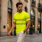 🔥 Pro-Favorite Men's High Visibility Reflective Safety Work Top – Blended Material – Breathable 🦺