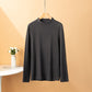 🔥 Pro-Favorite Men's Double-Sided Faux Velvet Half Turtleneck Bottoming Shirt – Polyester-Spandex – Warm & Stretchy 🎁