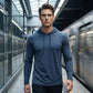 🔥 Pro-Favorite Men's Breathable Long-Sleeve Hooded T-Shirt – Polyester – Breathable 🎯