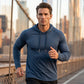 🔥 Pro-Favorite Men's Breathable Long-Sleeve Hooded T-Shirt – Polyester – Breathable 🎯