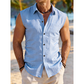 🔥 Pro-Favorite Men's Breathable Sleeveless Button Down Shirt – Blended Material – Breathable 👔