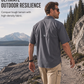 🏔️ 50% DE RÉDUCTION ! 👕 Chemise de Randonnée Homme Manches Courtes – Tissu Ripstop Haute Densité – Anti-Déchirure & Anti-Plis for Plein Air