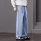 🔥 Pro-Favorite Men's Vintage Wash Wide-Leg Jeans – Blended Fabric – Breathable 👖