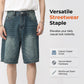 🔥 Pro-Favorite Men's Vintage Relaxed Fit Denim Shorts – Cotton Blend – Breathable 🩳