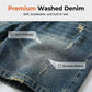 🔥 Pro-Favorite Men's Vintage Relaxed Fit Denim Shorts – Cotton Blend – Breathable 🩳