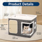 🐱 LIMITED TIME 50% OFF! 🏠 Foldable 2-in-1 Cat Cube House – Dual-Level, Scratch Pad & Comfy – Space-Saving & Portable for Cats 🐾✨