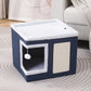 🐱 LIMITED TIME 50% OFF! 🏠 Foldable 2-in-1 Cat Cube House – Dual-Level, Scratch Pad & Comfy – Space-Saving & Portable for Cats 🐾✨