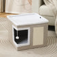 🐱 LIMITED TIME 50% OFF! 🏠 Foldable 2-in-1 Cat Cube House – Dual-Level, Scratch Pad & Comfy – Space-Saving & Portable for Cats 🐾✨