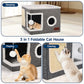 🐱 LIMITED TIME 50% OFF! 🏠 Foldable 2-in-1 Cat Cube House – Dual-Level, Scratch Pad & Comfy – Space-Saving & Portable for Cats 🐾✨