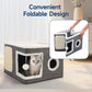 🐱 LIMITED TIME 50% OFF! 🏠 Foldable 2-in-1 Cat Cube House – Dual-Level, Scratch Pad & Comfy – Space-Saving & Portable for Cats 🐾✨
