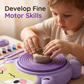 🎨 50% OFF! ✨ Kids Electric Pottery Wheel DIY Studio Craft Kit – Hands-Free Foot Pedal Speed Control, Ultra-Smooth Non-Toxic Air-Dry Clay, 12 Vibrant Washable Paints & Mess-Free Splash Guard Tray – 2 Colors 🏺